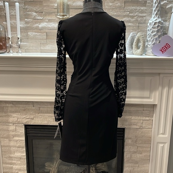 NWT Donna Ricco Women's Black Cocktail Dress Size 2 - Picture 6 of 8